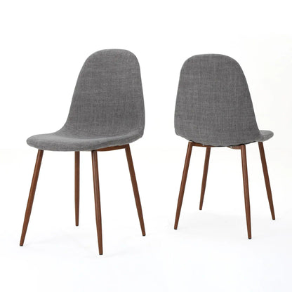 Modern Minimalist Fabric Dining Chair Set with wooden legs, 2 chairs HouseOfZazla on Tampa Home & Garden Store