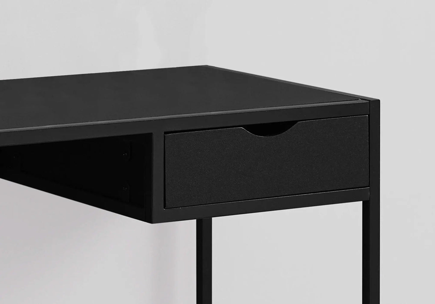Computer desk for home office black with 1 storage drawer, contemporary writing desk on Tampa Home & Garden Store