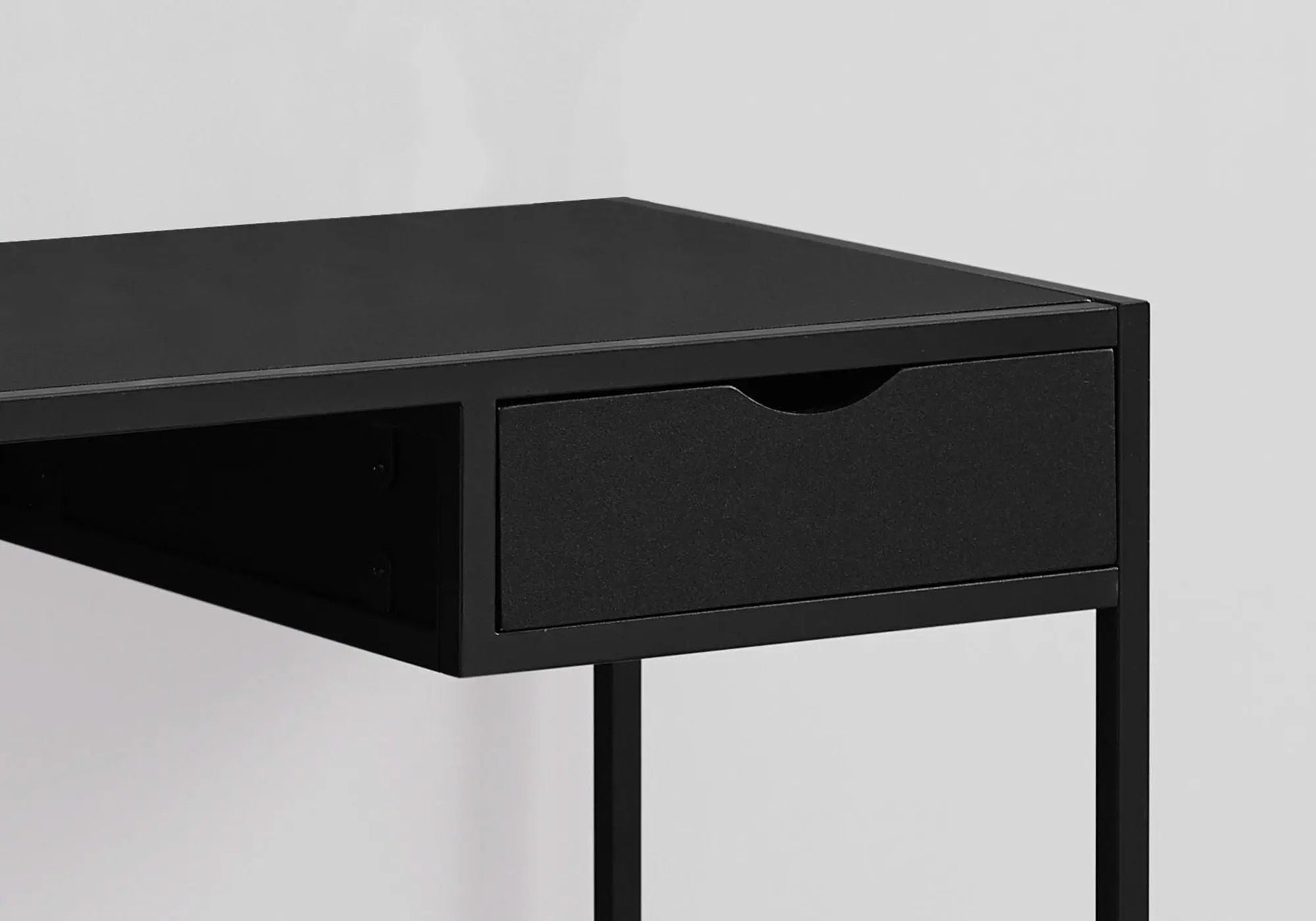 Computer desk for home office black with 1 storage drawer, contemporary writing desk on Tampa Home & Garden Store