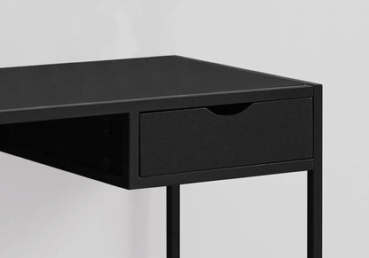 Computer desk for home office black with 1 storage drawer, contemporary writing desk on Tampa Home & Garden Store