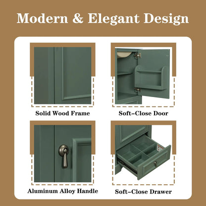 Bathroom Vanity With Sink, Soft Close Door, Shelf