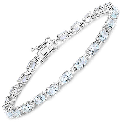 Bracelet 8.80ct aquamarine in .925 sterling silver with a box clasp by Bids.com on Tampa Home & Garden Store