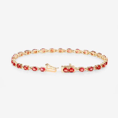Bracelet with 7.00 Carat Genuine Orange Sapphire set in 14K Yellow Gold, Bids.com on Tampa Home & Garden Store
