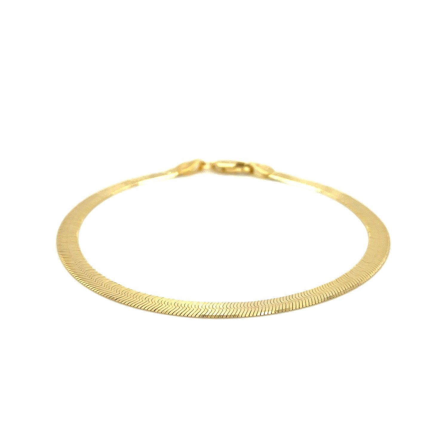 4.0mm 14k yellow gold Super Flex herringbone bracelet by Bids.com on Tampa Home & Garden Store