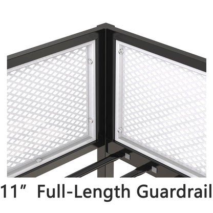 Adam bunk guard rail by HouseOfZazla, black metal frame with white lattice panels on Tampa Home & Garden Store