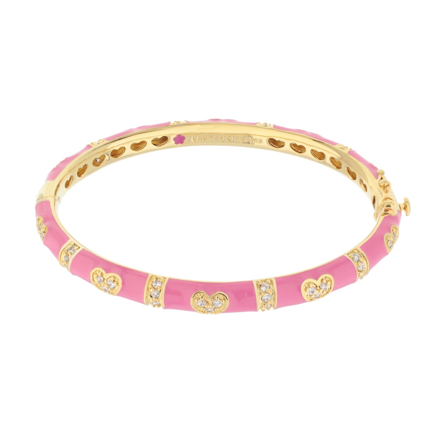 Pave Love Stackable Bangle and Double Heart