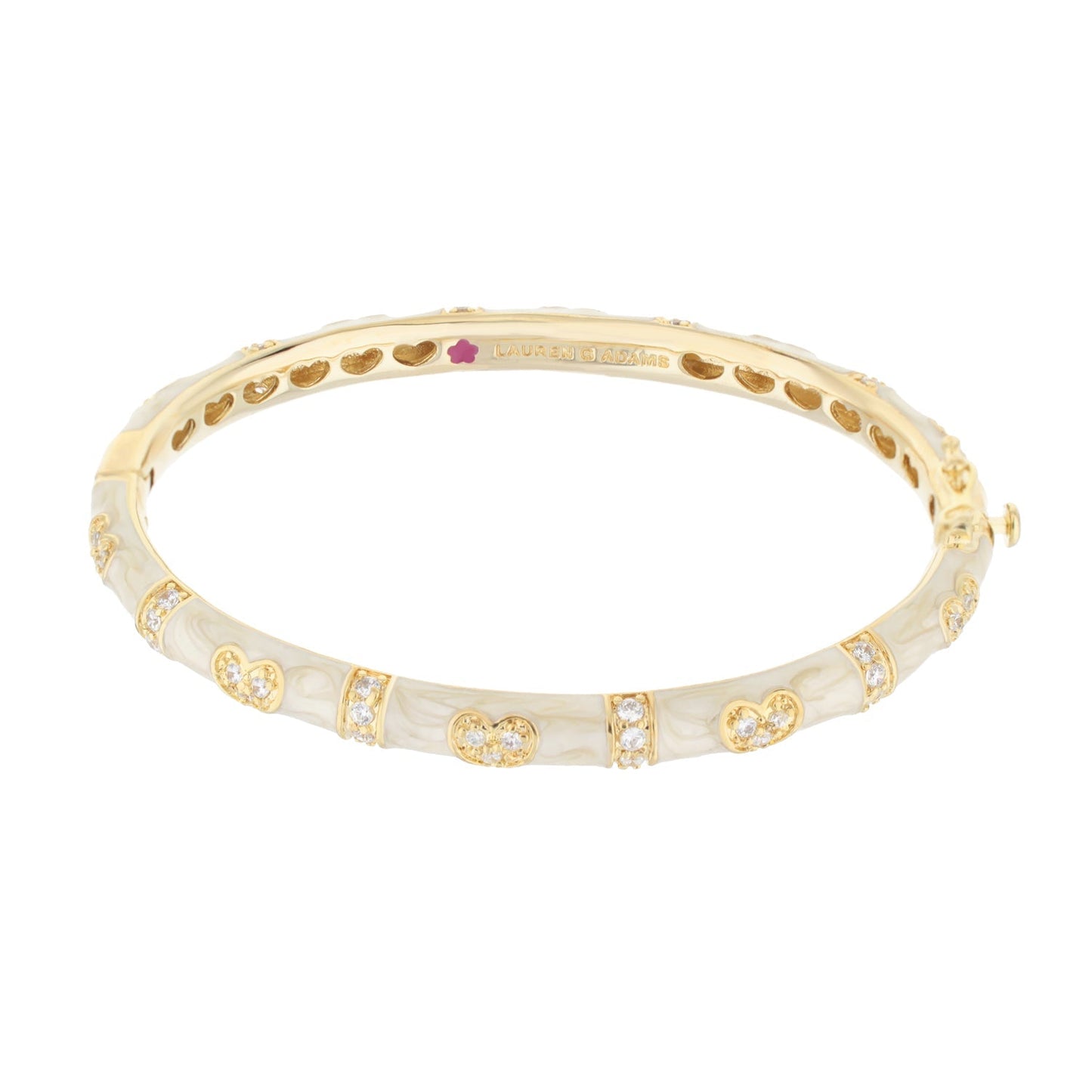 Pave Love Stackable Bangle - gold-tone bracelet with pavé hearts by Lauren G Adams on Tampa Home & Garden Store