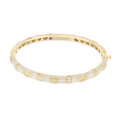 Pave Love Stackable Bangle - gold-tone bracelet with pavé hearts by Lauren G Adams on Tampa Home & Garden Store