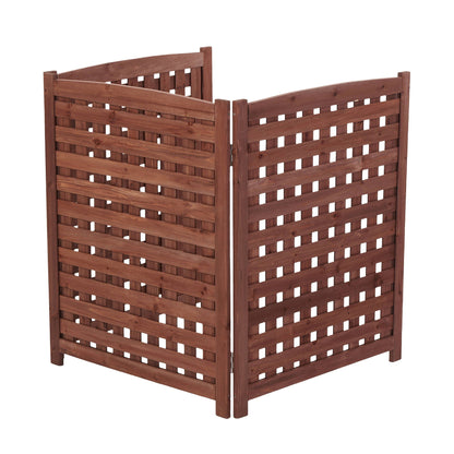 Three Wooden Fences and Outdoor AC Privacy
