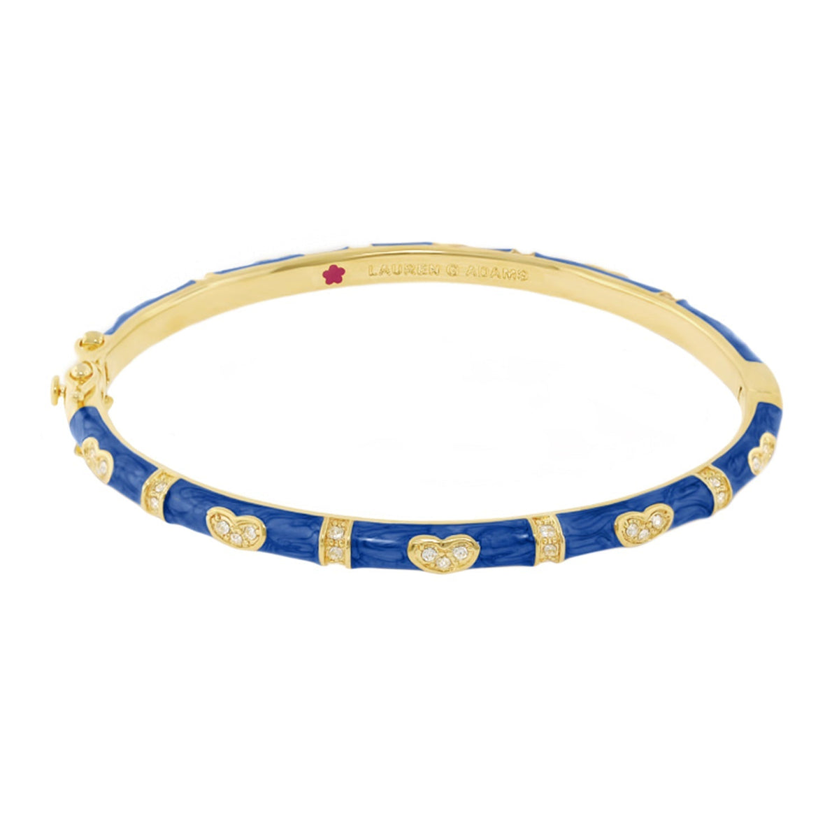Pave Love Stackable Bangle blue enamel bracelet by Lauren G Adams on Tampa Home & Garden Store