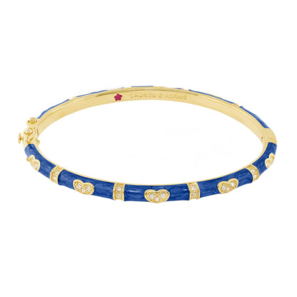 Pave Love Stackable Bangle blue enamel bracelet by Lauren G Adams on Tampa Home & Garden Store