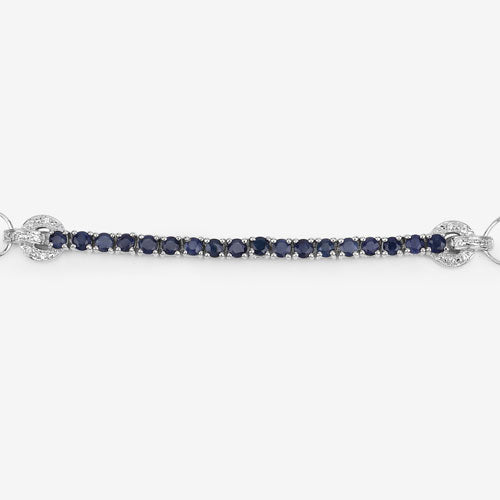 Bracelet 2.41 Carat blue sapphire and white zircon in .925 sterling silver by Bids.com on Tampa Home & Garden Store