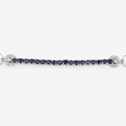 Bracelet 2.41 Carat blue sapphire and white zircon in .925 sterling silver by Bids.com on Tampa Home & Garden Store