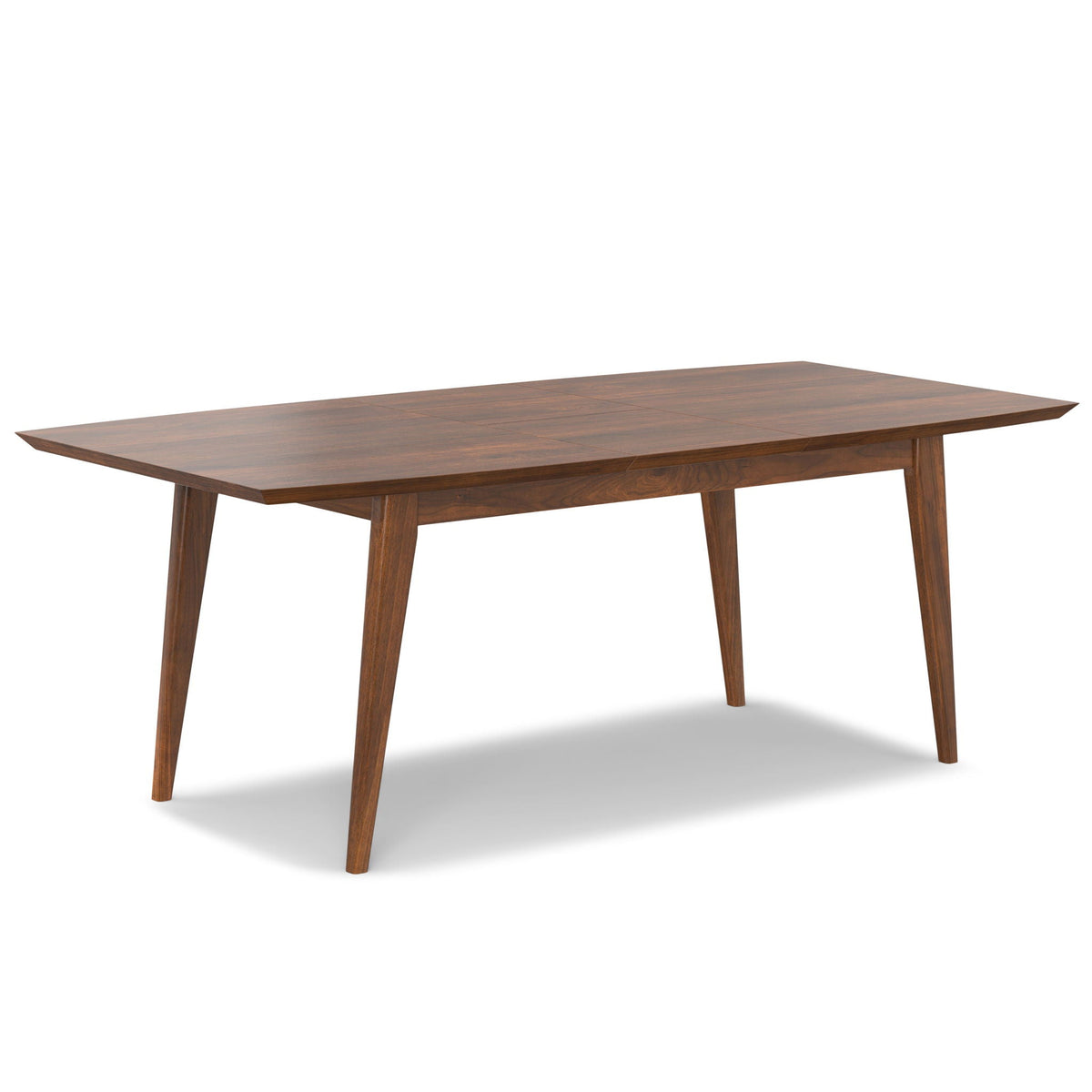 Elegant rubberwood rectangular dining table by HouseOfZazla in warm brown finish on Tampa Home & Garden Store