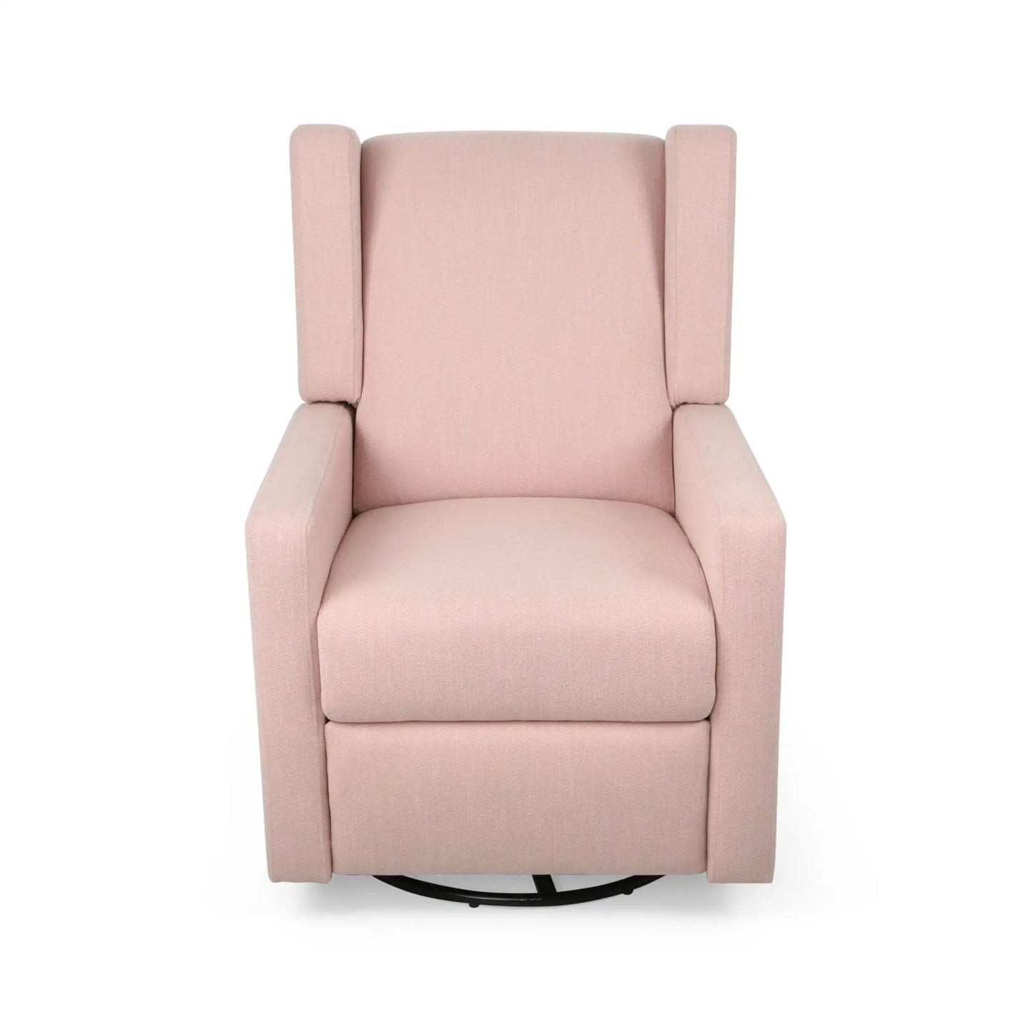 Landau contemporary fabric swivel recliner, blush pink chair by Unique Piece Furniture on Tampa Home & Garden Store