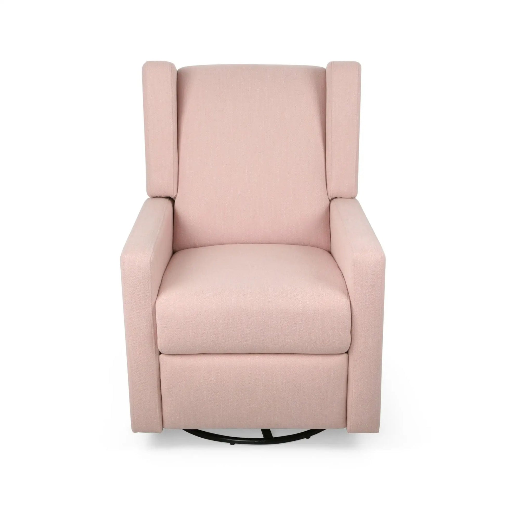 Landau contemporary fabric swivel recliner, blush pink chair by Unique Piece Furniture on Tampa Home & Garden Store