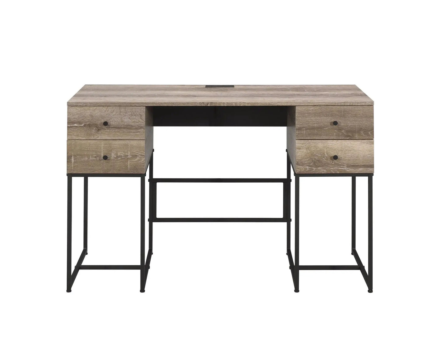 Desirre Writing Desk With USB Port In Oak Finish