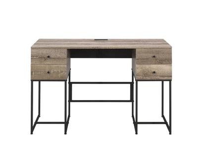 Desirre Writing Desk With USB Port In Oak Finish
