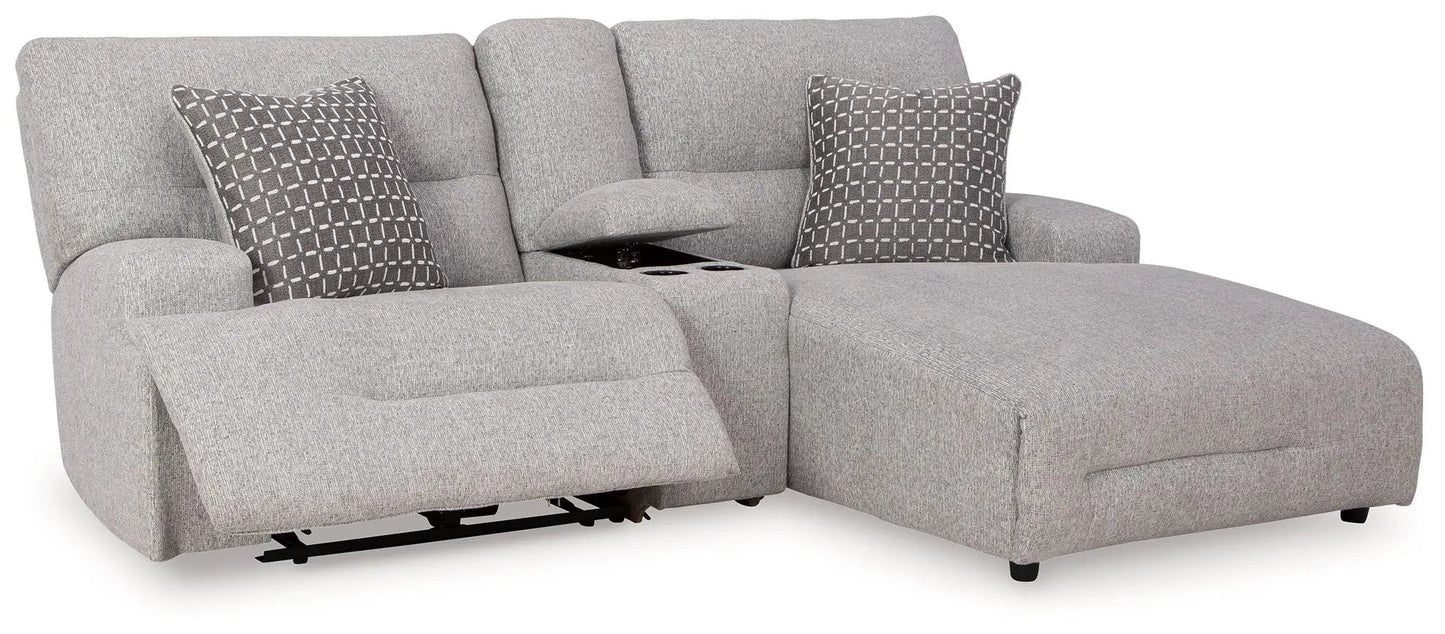 Acklen Place Power Reclining Sectional Pewter
