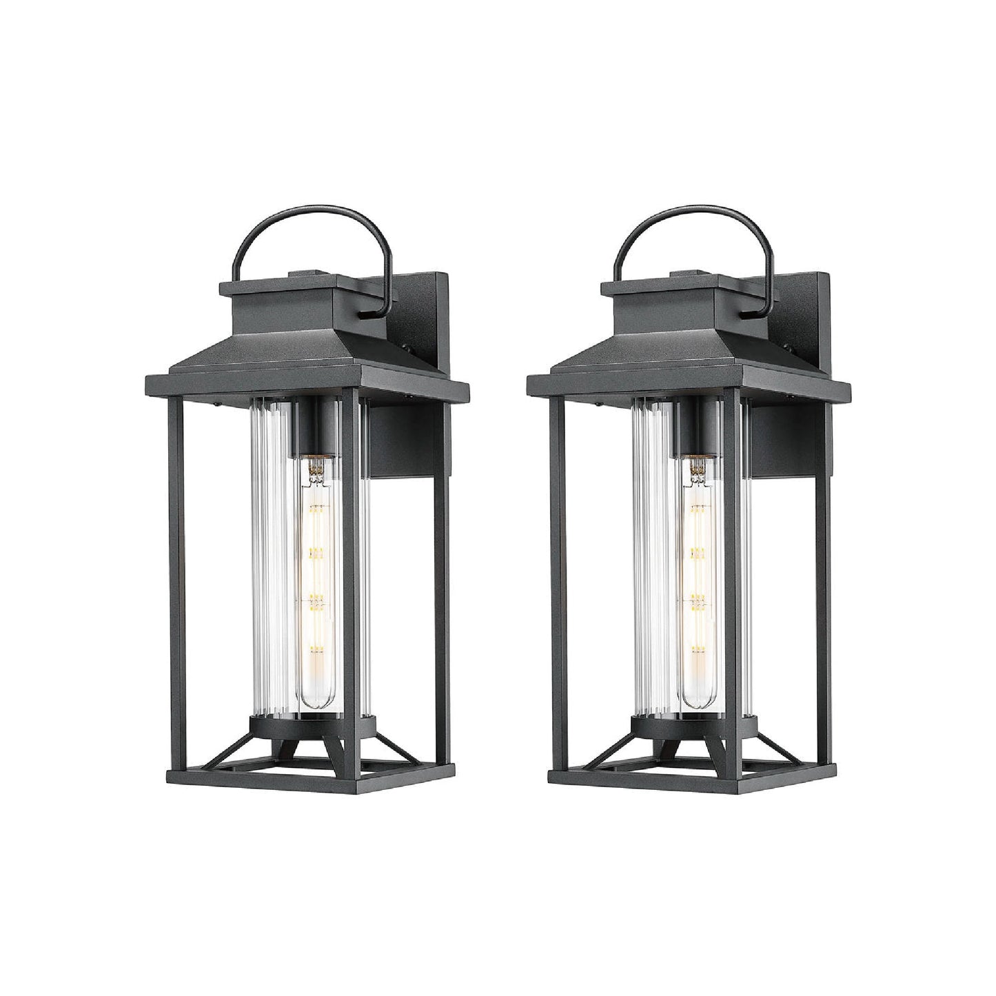 Textured Metal Porch and Rustproof Outdoor Lights