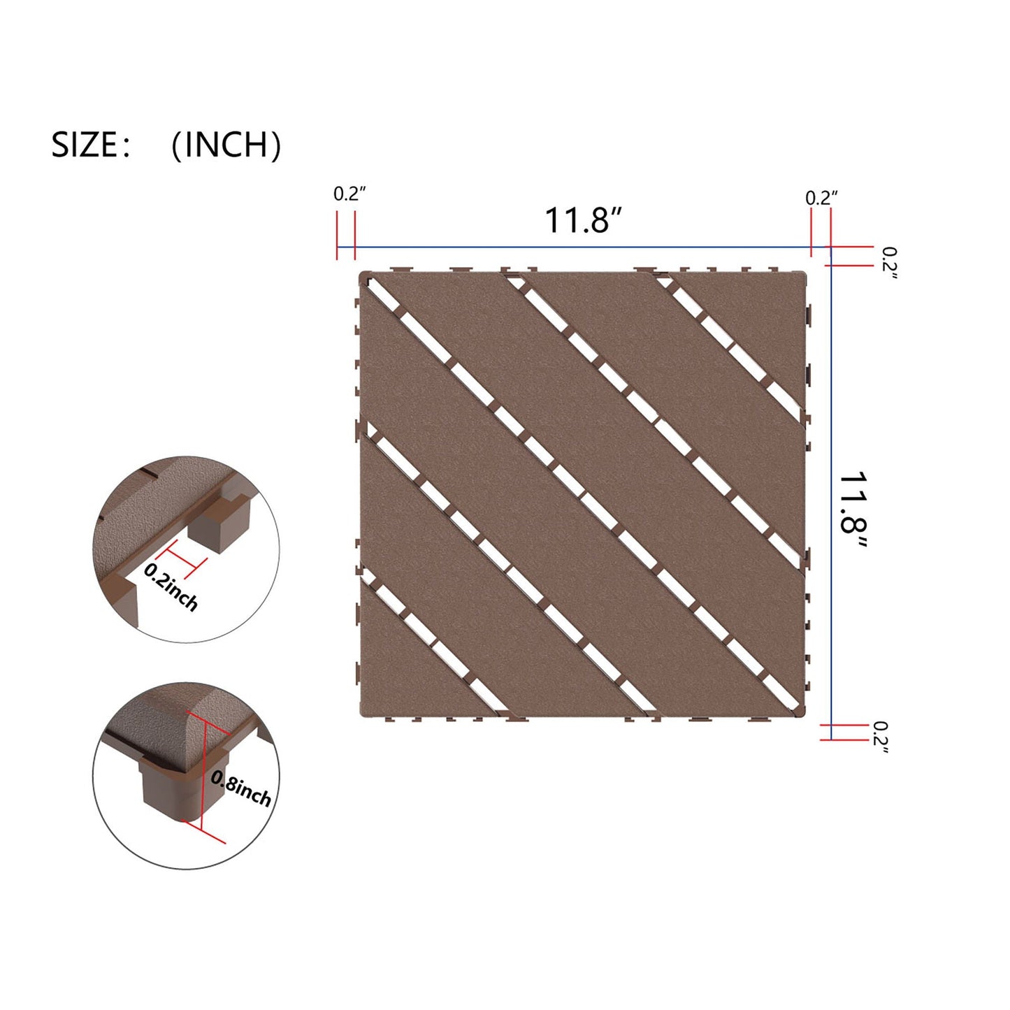 Durable Plastic Interlock Deck Tiles For a Home