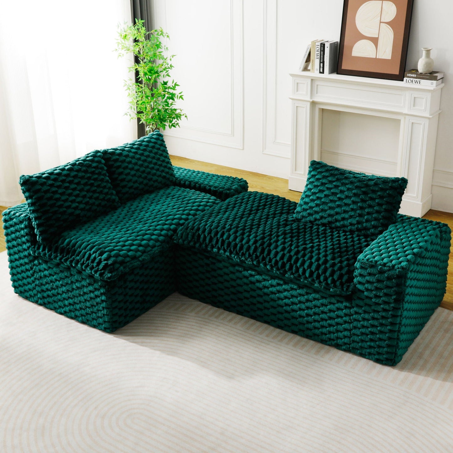 Modular Convertible Sofa and Twin Chaise Lounge