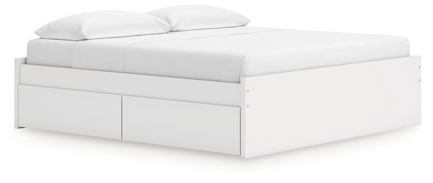 Onita platform bed with white under-bed storage drawers by Unique Piece Furniture on Tampa Home & Garden Store