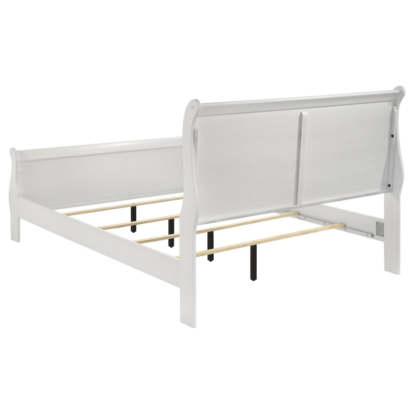 Mckee Sleigh Panel Bed white finish on Tampa Home & Garden Store