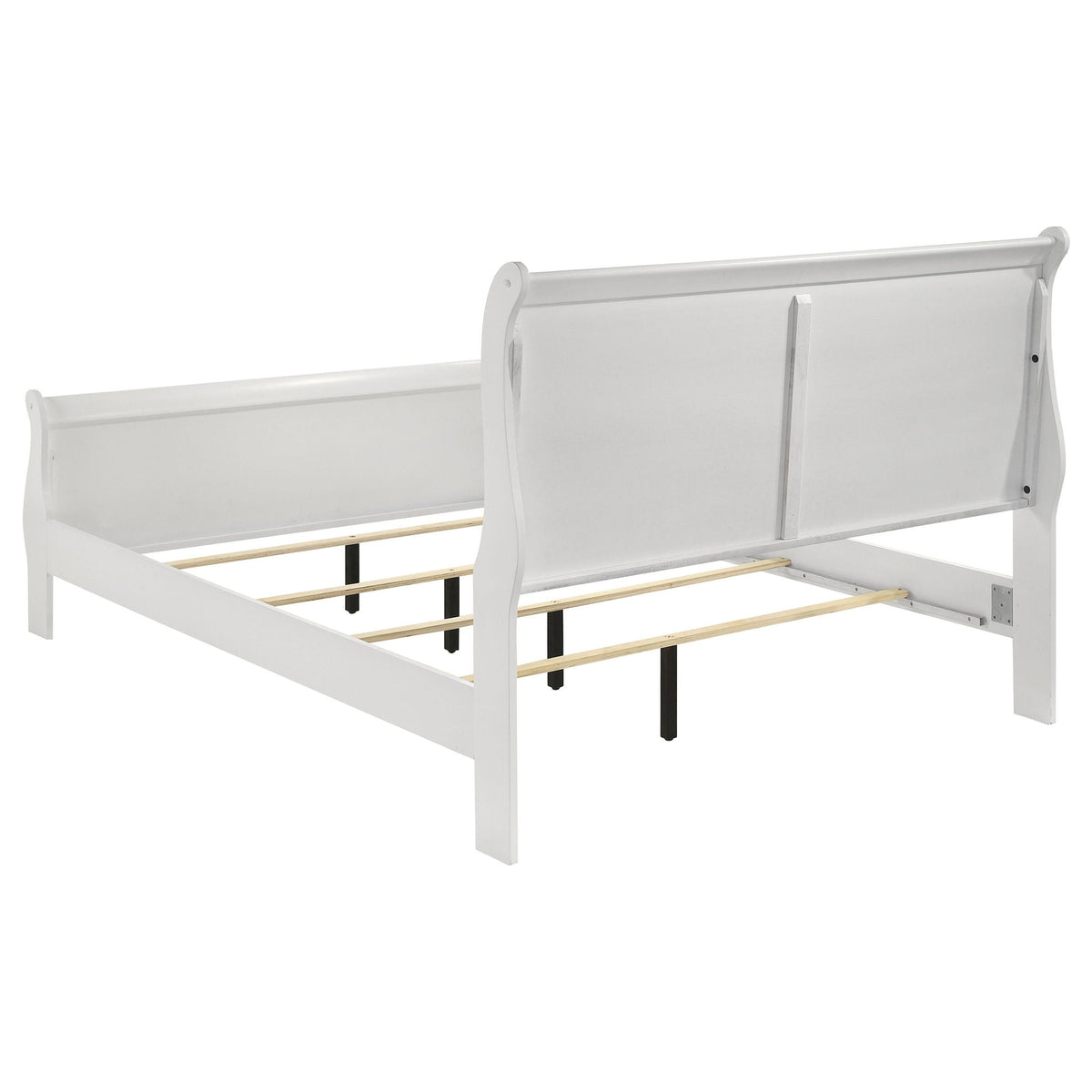 Mckee Sleigh Panel Bed white finish on Tampa Home & Garden Store