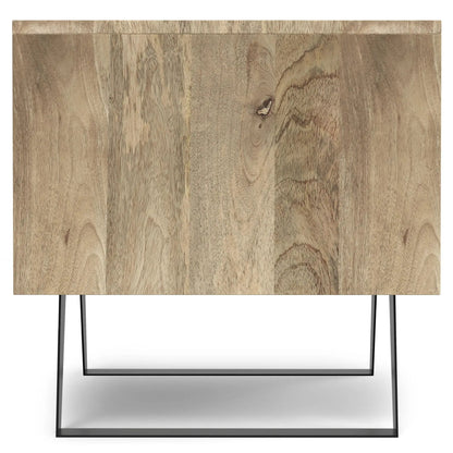 Lowry Handcrafted End Table with Acacia Drawer