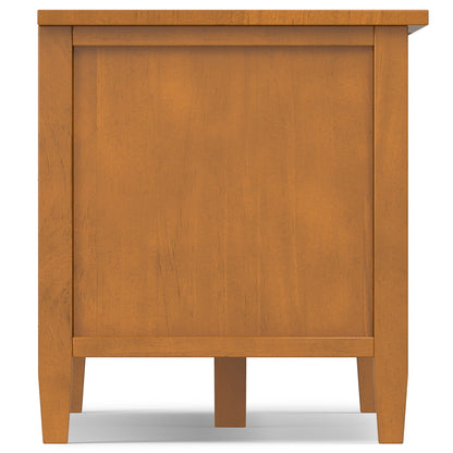 Shaker TV Stand and Solid Wood Media Console HouseOfZazla warm brown finish with sturdy legs on Tampa Home & Garden Store