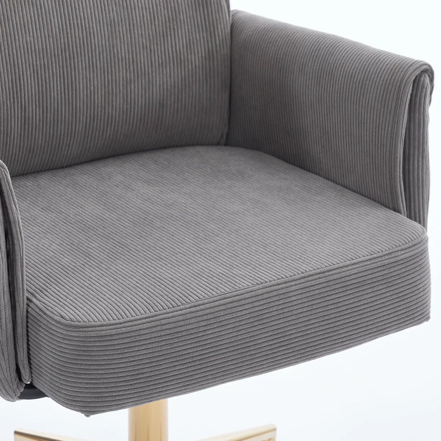 Ergonomic Mid Back Office Chair gray corduroy upholstery, swivel chair on Tampa Home & Garden Store