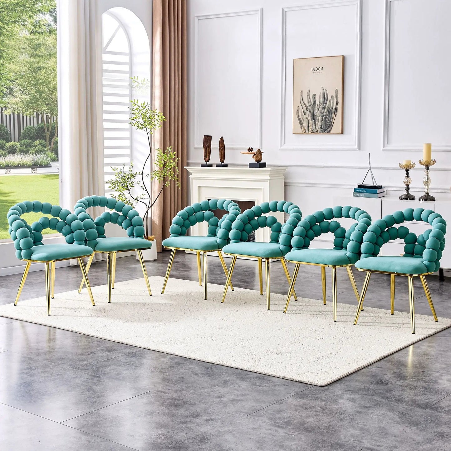Puffy Bubble Ball Chain Chairs For Dining Room