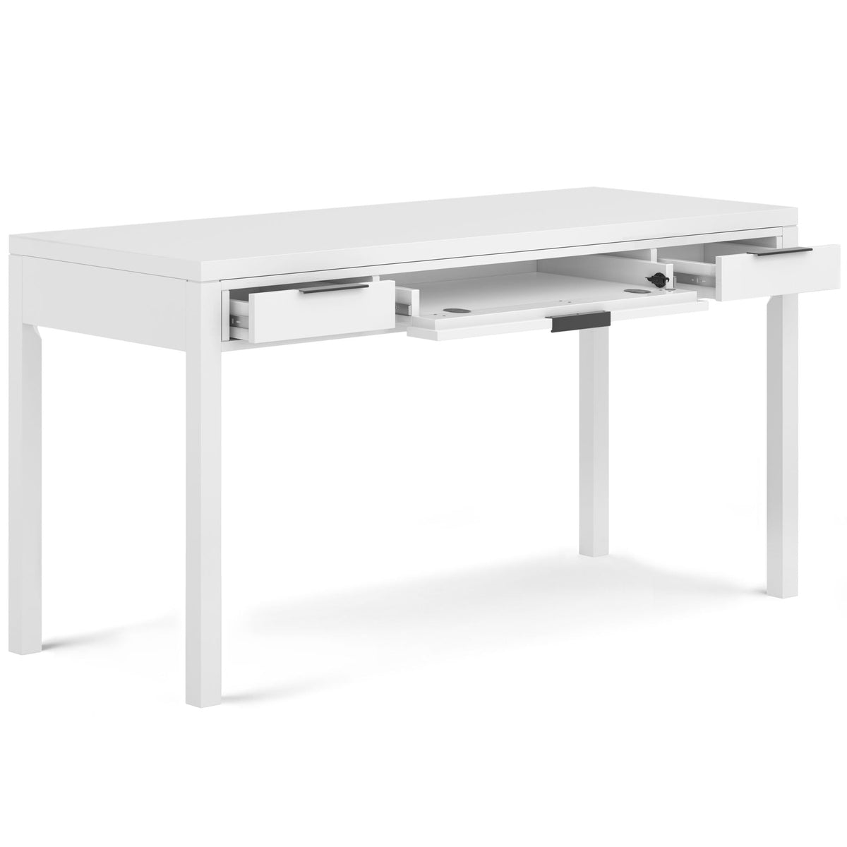 Handcrafted solid wood desk with multiple drawers in white finish, HouseOfZazla writing desk on Tampa Home & Garden Store