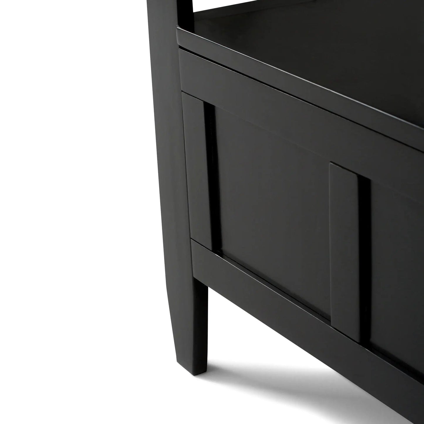 Brooklyn Handcrafted Entryway Storage Bench in black with flush drawers Unique Piece Furniture on Tampa Home & Garden Store