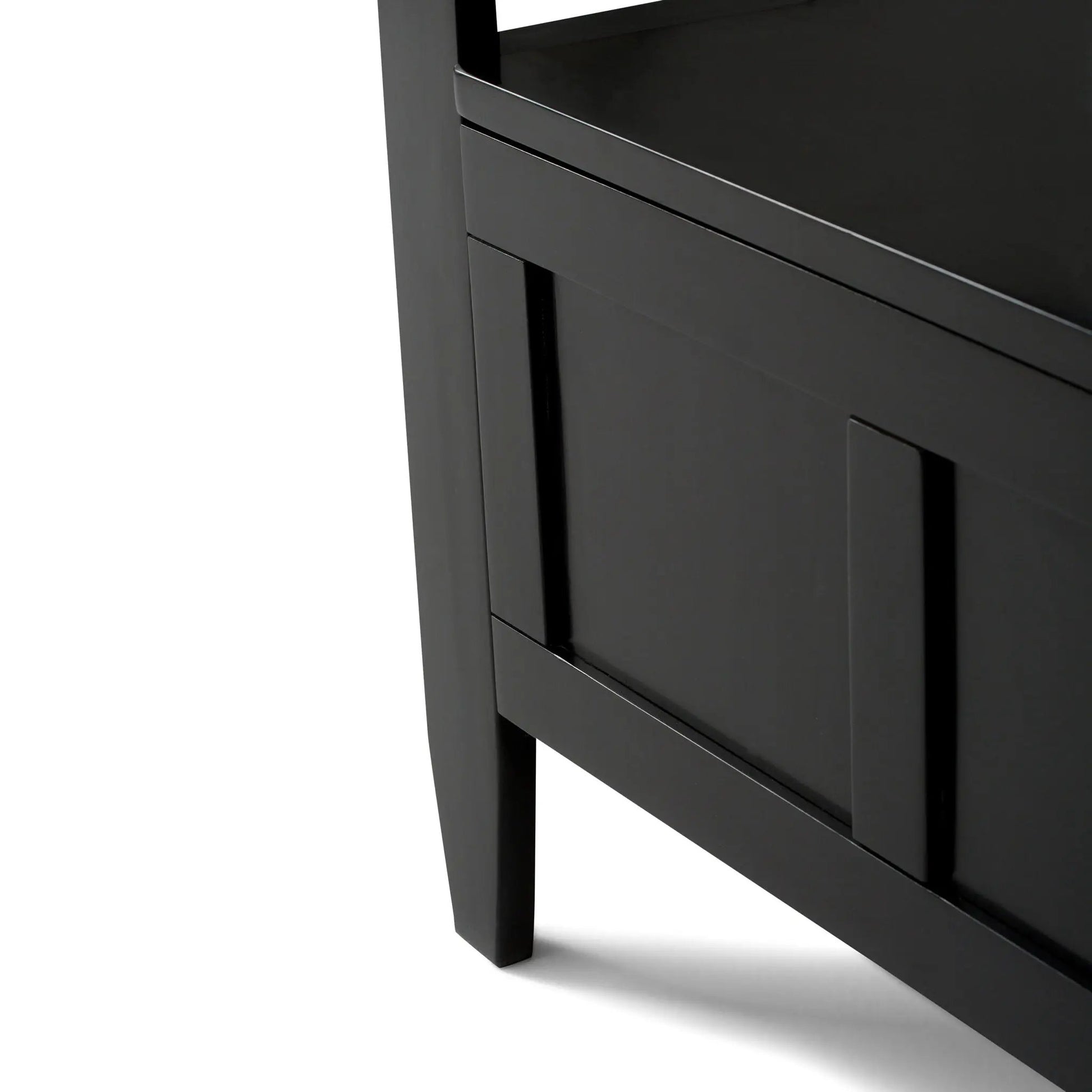 Brooklyn Handcrafted Entryway Storage Bench in black with flush drawers Unique Piece Furniture on Tampa Home & Garden Store