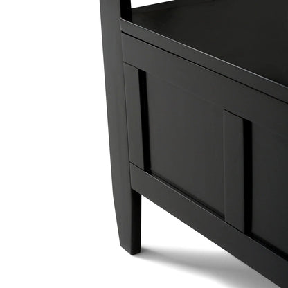 Brooklyn Handcrafted Entryway Storage Bench in black with flush drawers Unique Piece Furniture on Tampa Home & Garden Store