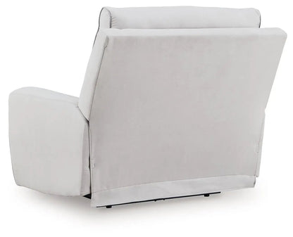 Social Pointe power recliner with adjustable headrest pearl/ash fabric by Unique Piece Furniture on Tampa Home & Garden Store