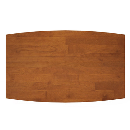 Elegant rubberwood rectangular dining table by HouseOfZazla in warm brown wood finish on Tampa Home & Garden Store