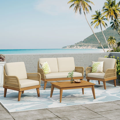Hueber 4 Seater Outdoor Chat Set And Cushions