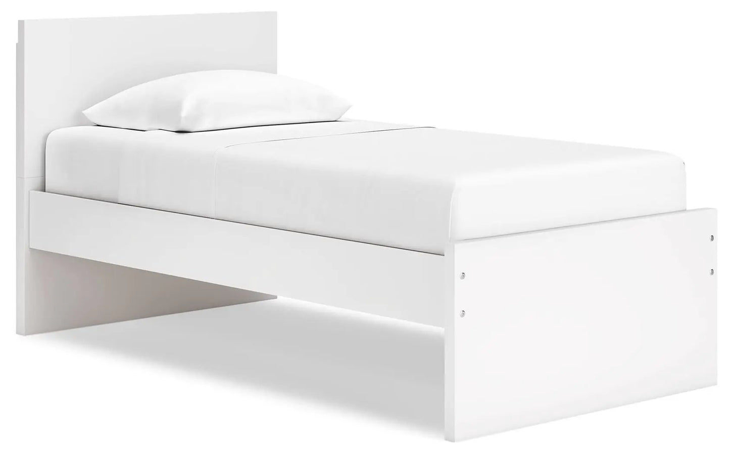 Onita panel platform bed, white finish, storage bed on Tampa Home & Garden Store