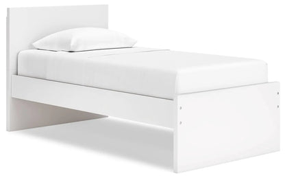 Onita panel platform bed, white finish, storage bed on Tampa Home & Garden Store