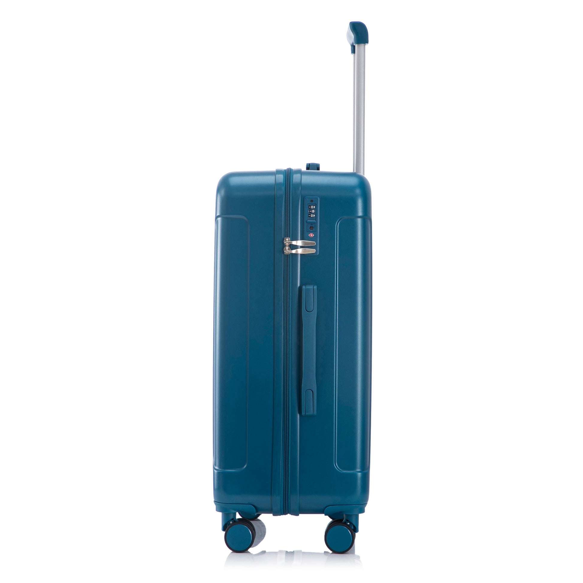 3-piece ABS spinner luggage set dark blue 28in suitcase with telescoping handle and TSA lock HouseOfZazla on Tampa Home & Garden Store