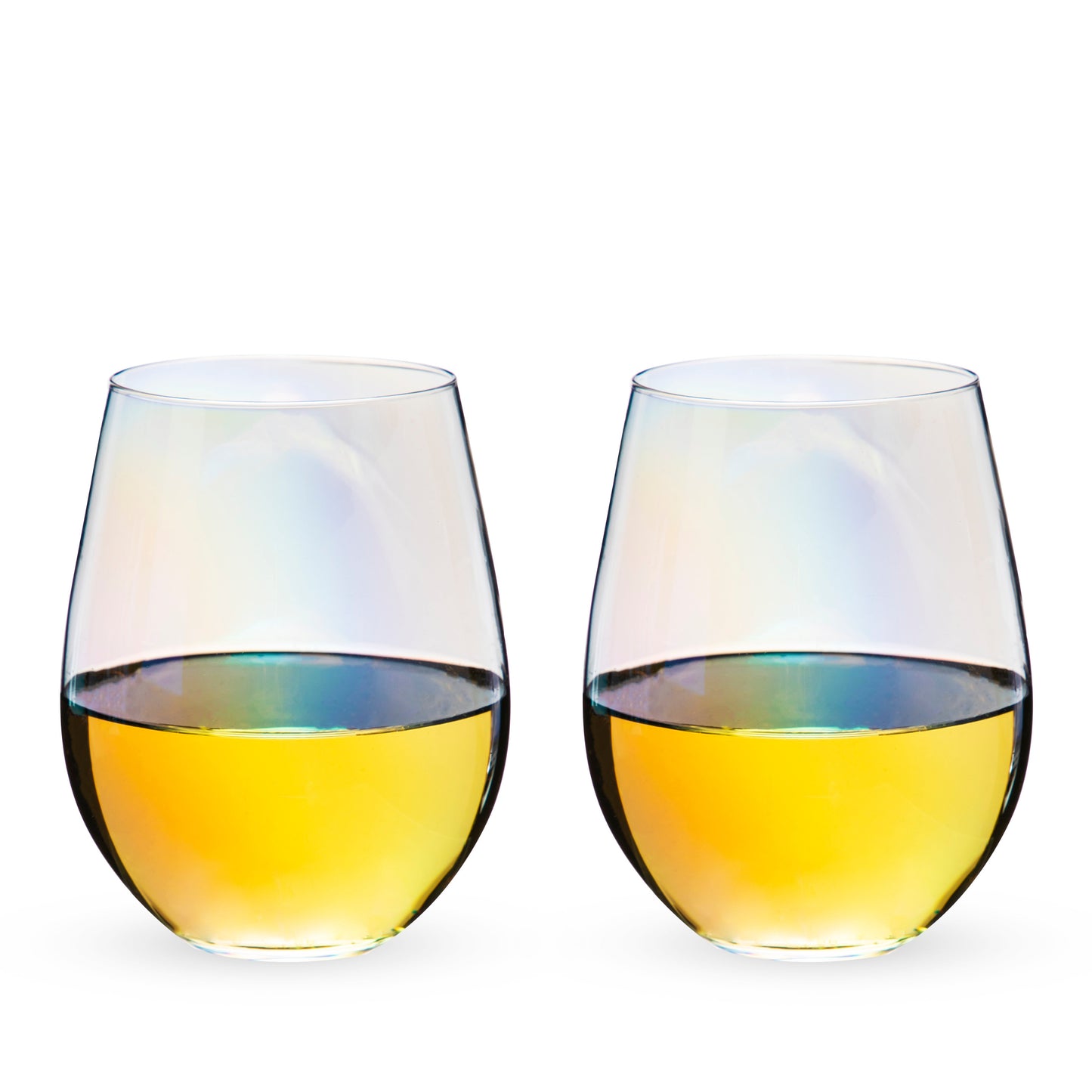 Luster Stemless Wine Glasses and Iridescent Glow
