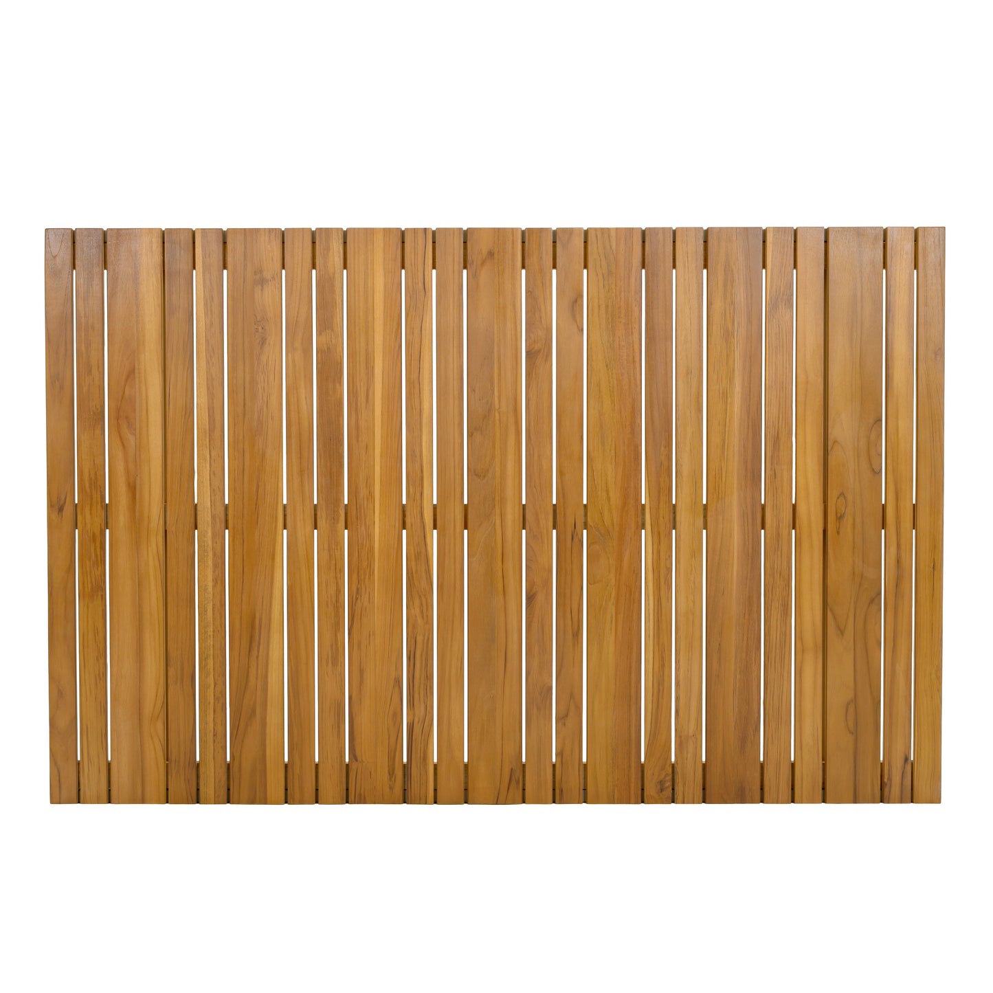 Solid Teak Outdoor Dining Table with Steel Frame