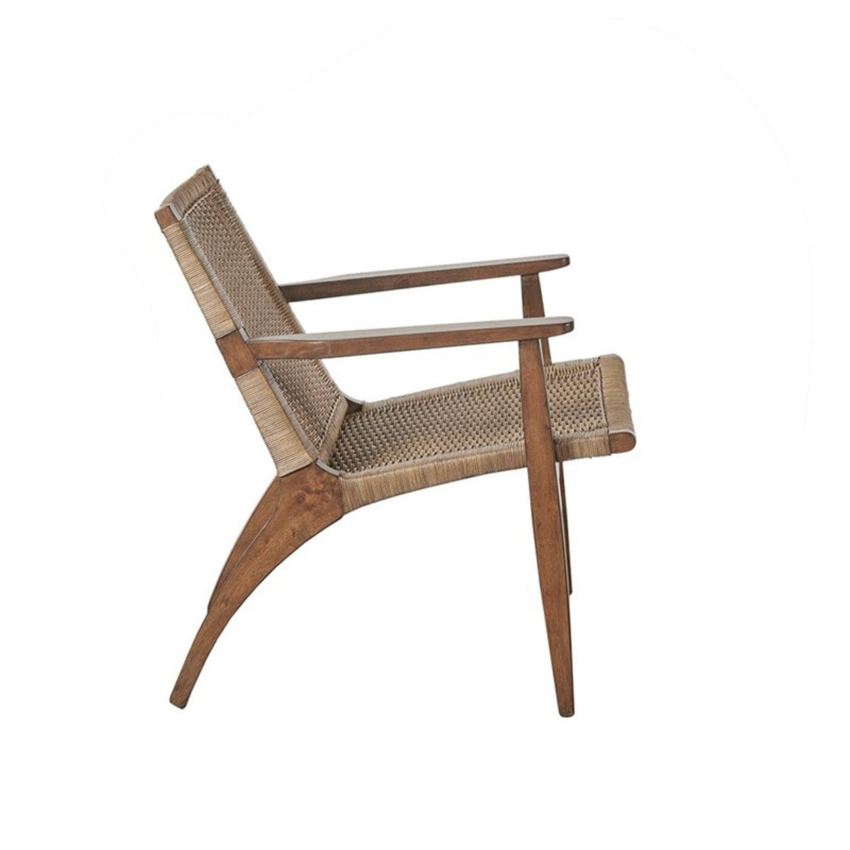 Natural accent chair with solid mahogany frame and rattan back, HouseOfZazla armchair on Tampa Home & Garden Store