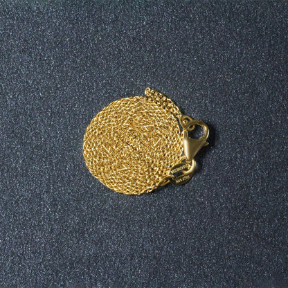 14k yellow gold oval cable link necklace with textured circular pendant, Bids.com on Tampa Home & Garden Store