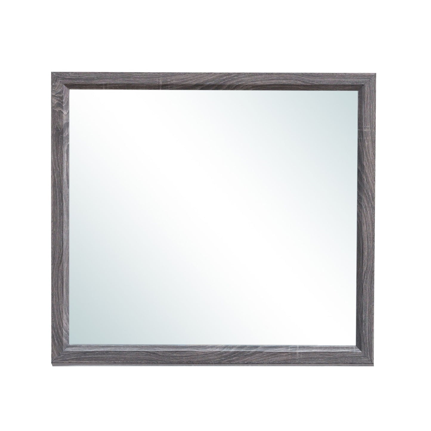 Mirage 5 Piece Bedroom Set mirror with distressed gray wood frame by HouseOfZazla on Tampa Home & Garden Store