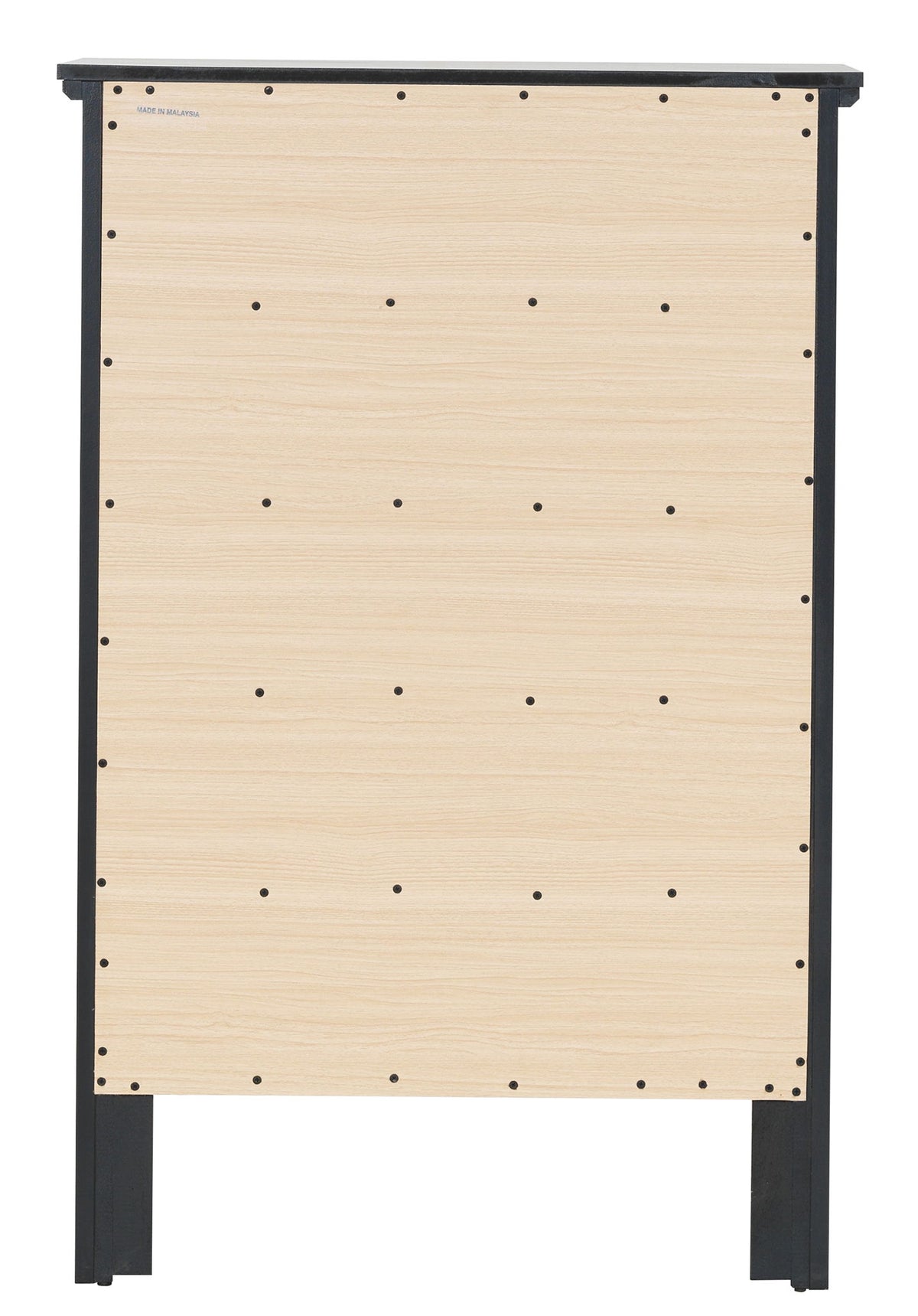 Primo Accent Chest back view in natural wood with black frame and legs HouseOfZazla on Tampa Home & Garden Store