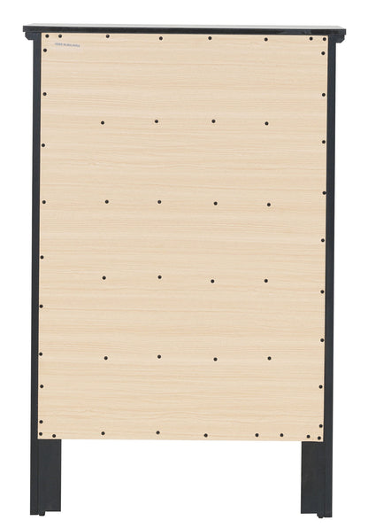 Primo Accent Chest back view in natural wood with black frame and legs HouseOfZazla on Tampa Home & Garden Store